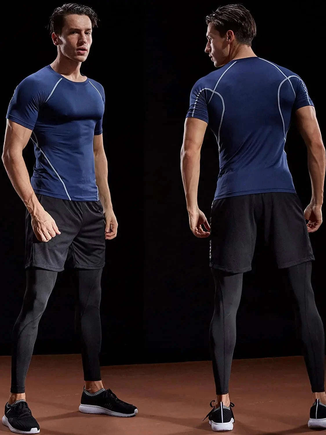 Men's Compression T-Shirt-Red / L(60-70kg)