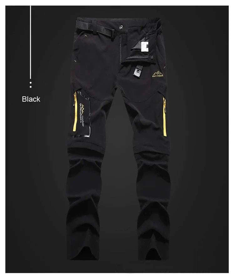 Men’s Convertible Hiking Pants Quick Dry UV Protection Cargo Trousers-GRAY / 4XL