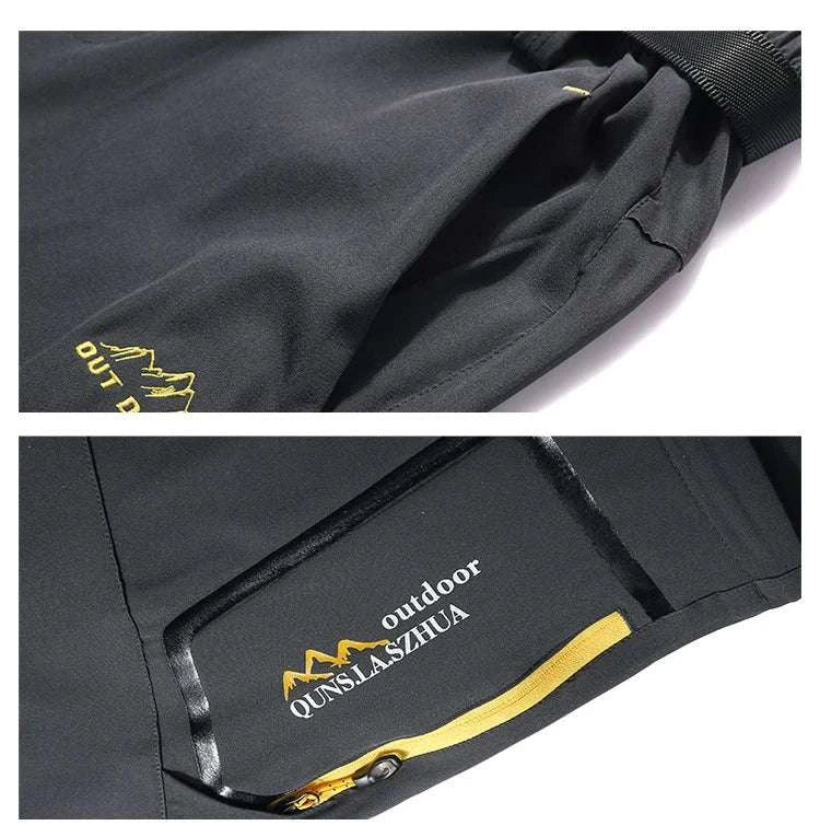 Men’s Convertible Hiking Pants Quick Dry UV Protection Cargo Trousers-GRAY / 4XL