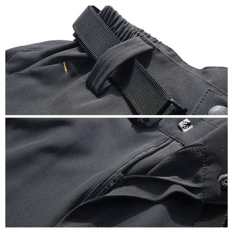 Men’s Convertible Hiking Pants Quick Dry UV Protection Cargo Trousers-GRAY / 4XL