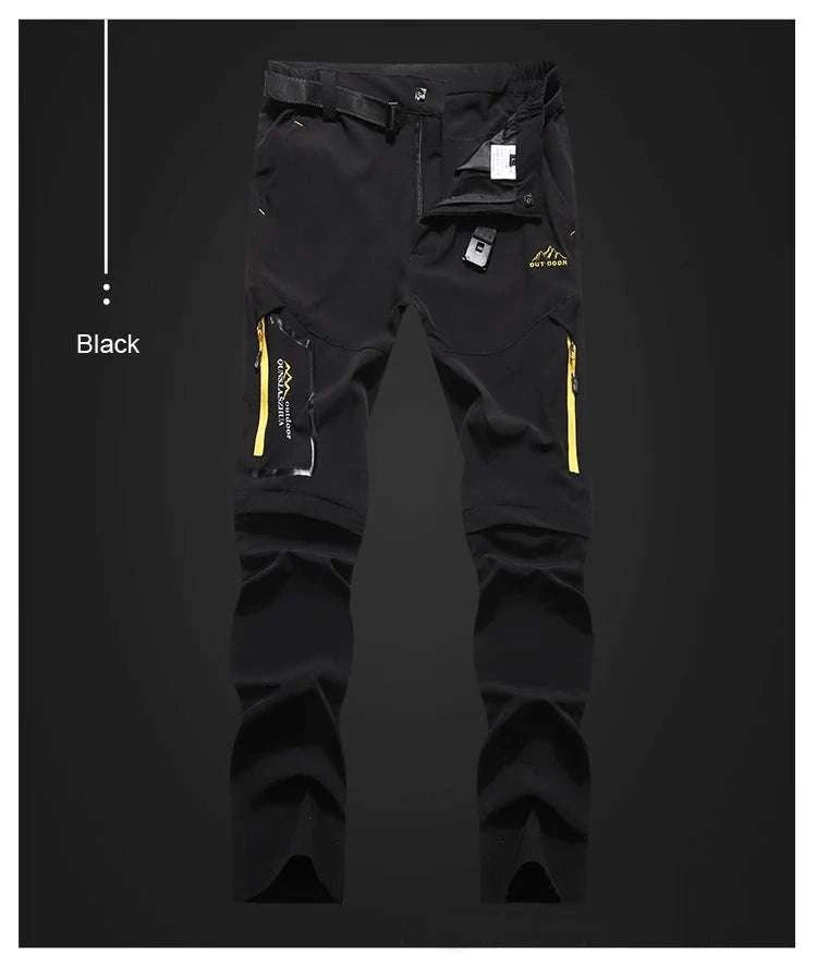 Men’s Convertible Hiking Pants Quick Dry UV Protection Cargo Trousers-GRAY / 4XL