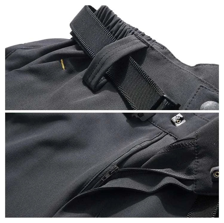 Men’s Convertible Hiking Pants Quick Dry UV Protection Cargo Trousers-GRAY / 4XL