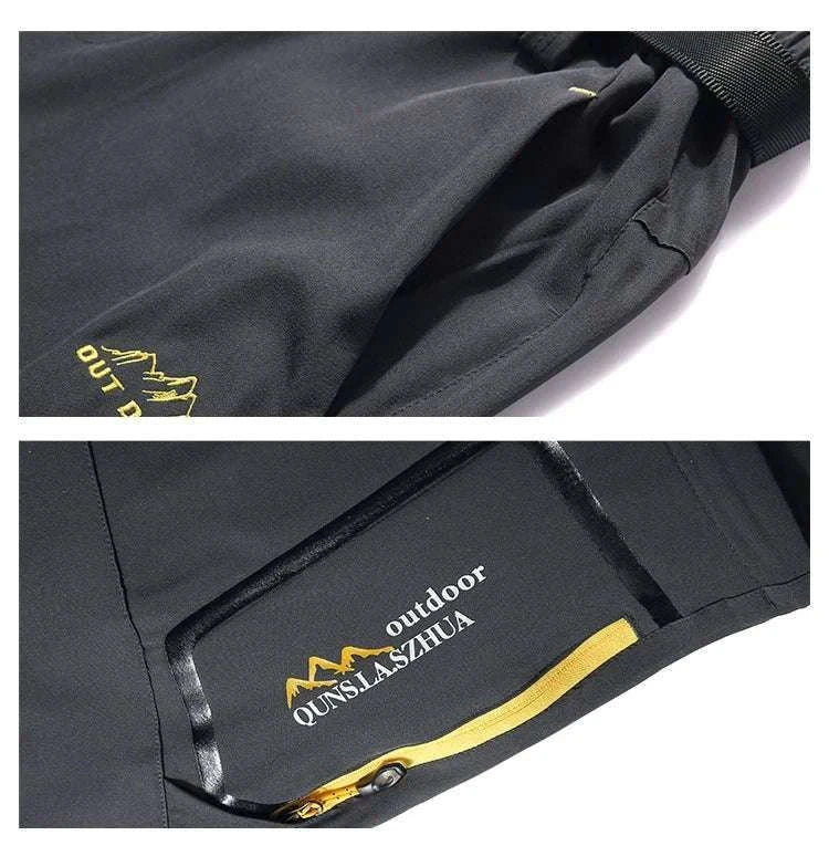 Men’s Convertible Hiking Pants Quick Dry UV Protection Cargo Trousers-GRAY / 4XL