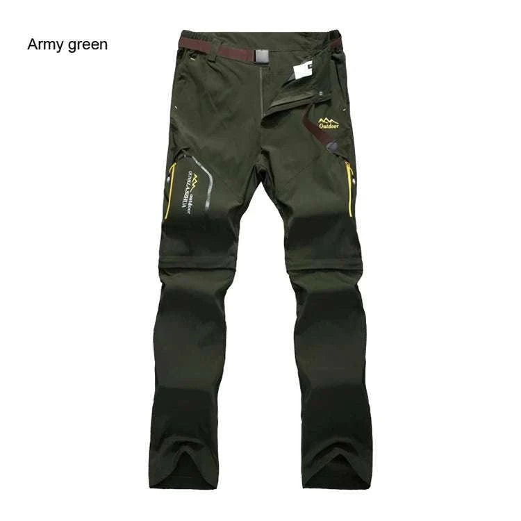 Men’s Convertible Hiking Pants Quick Dry UV Protection Cargo Trousers-GRAY / 4XL