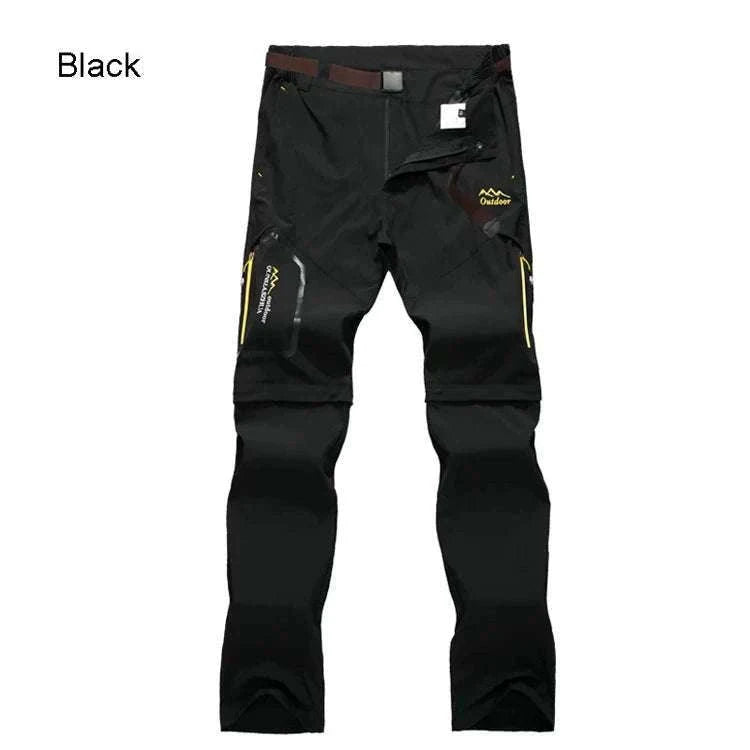 Men’s Convertible Hiking Pants Quick Dry UV Protection Cargo Trousers-GRAY / 4XL