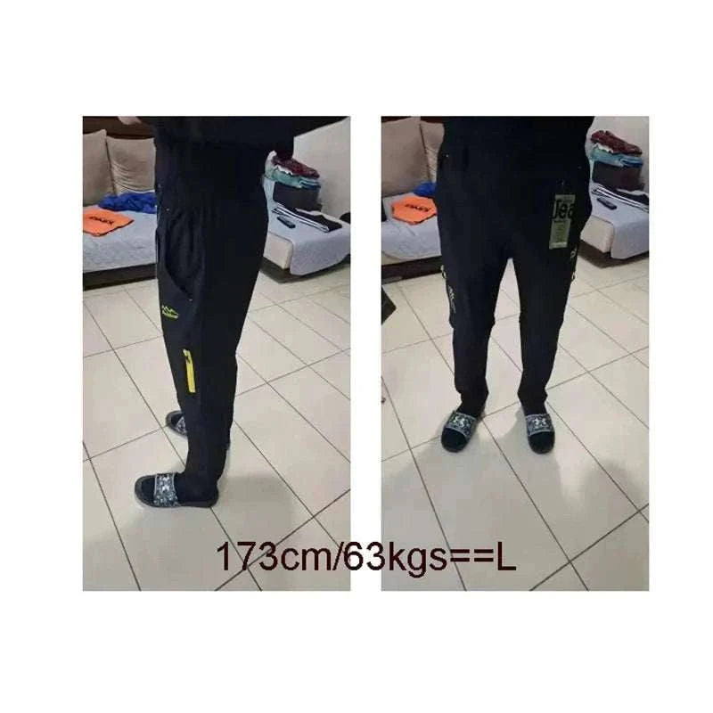 Men’s Convertible Hiking Pants Quick Dry UV Protection Cargo Trousers-GRAY / 4XL