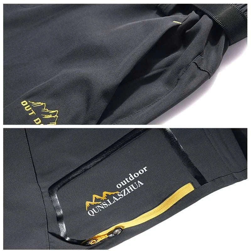Men’s Convertible Hiking Pants Quick Dry UV Protection Cargo Trousers-GRAY / 4XL