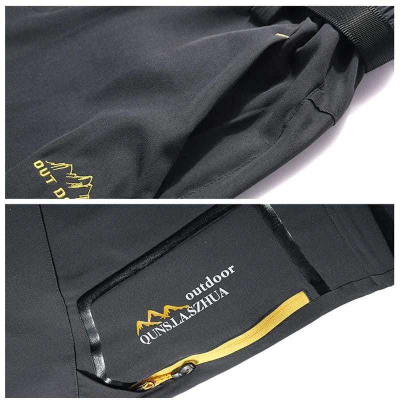 Men’s Convertible Hiking Pants Quick Dry UV Protection Cargo Trousers-GRAY / 4XL