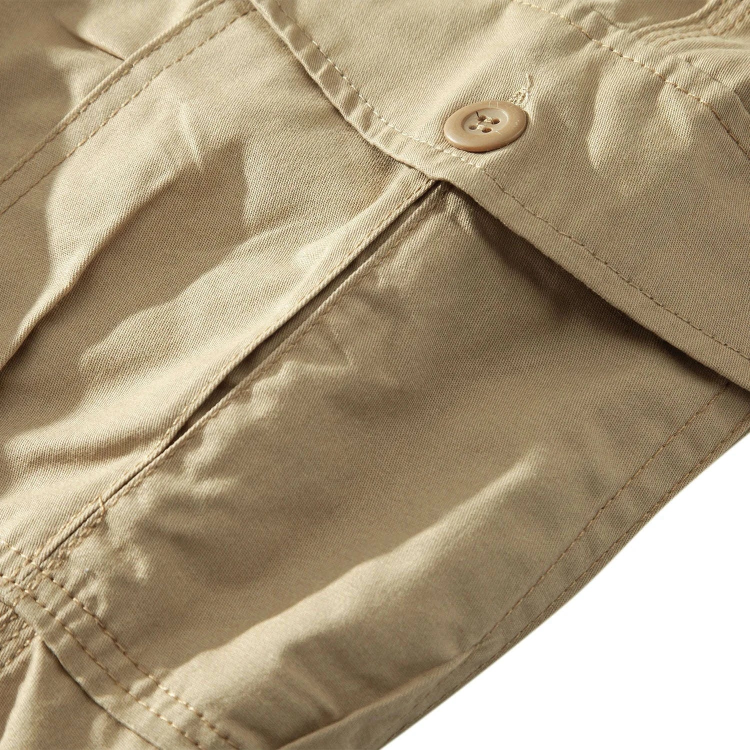 Men’s Cotton Cargo Shorts with 7 Pockets and Loose Fit-black / M / United States