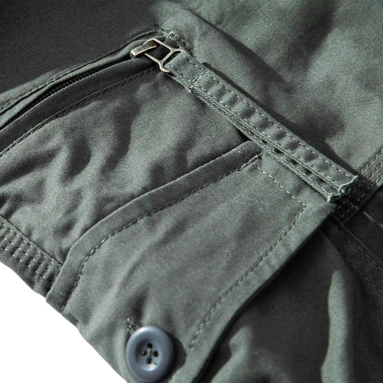 Men's Cotton Cargo Shorts with 7 Pockets, Knee Length-black / S / United States