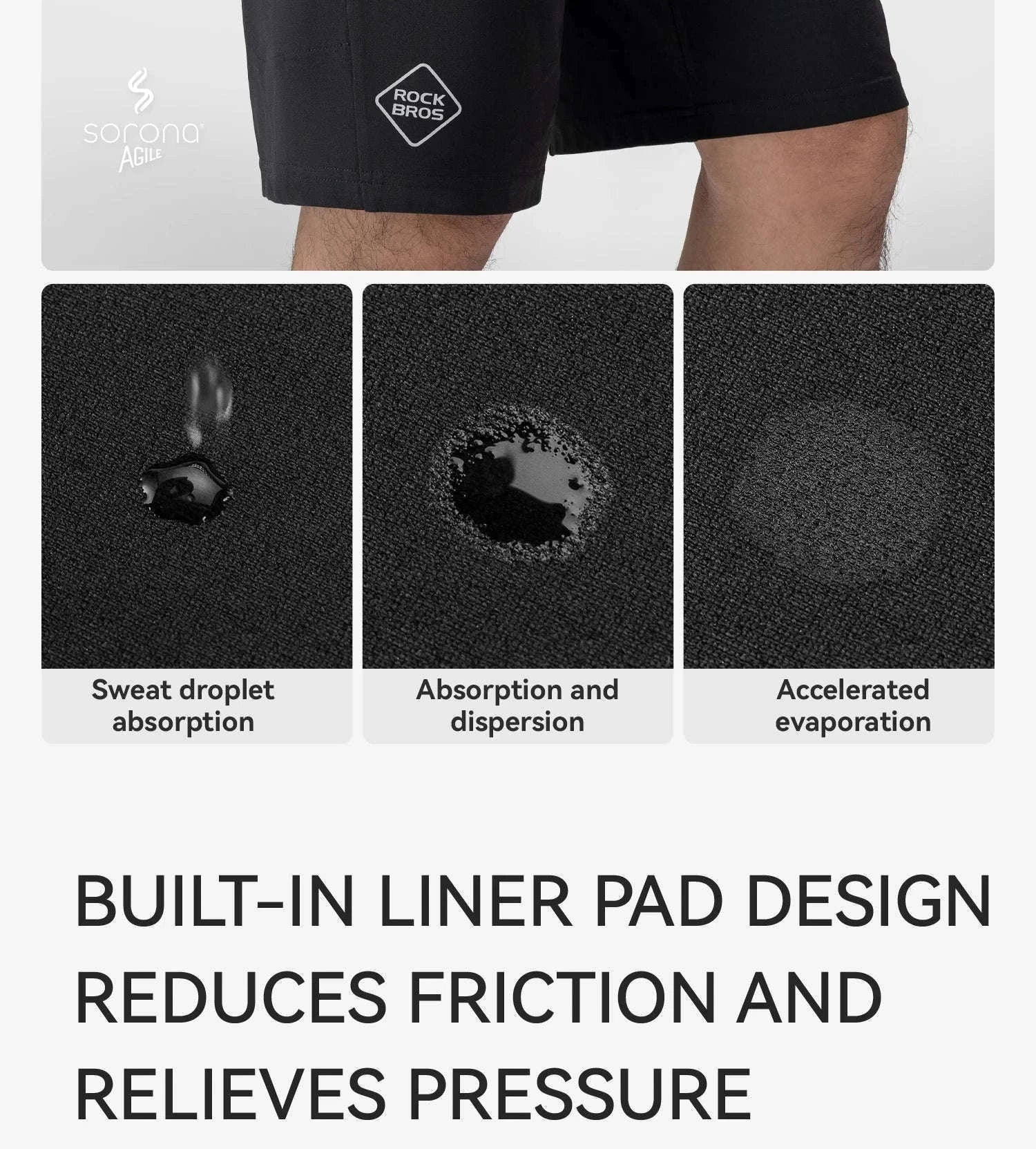 Men's Cycling Shorts Quick-Dry Breathable Road Bike Sport Shorts-RK2026-K / Asian S(EUR XS)