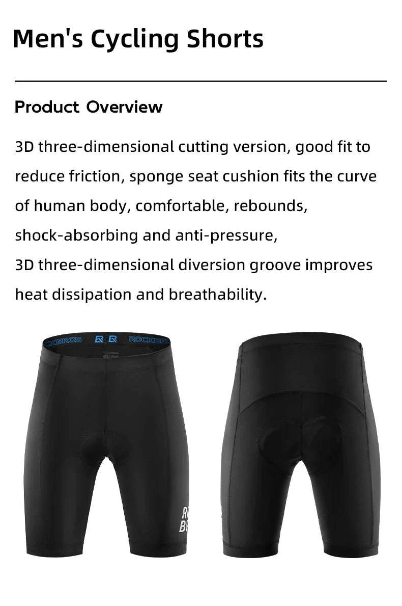 Men’s Cycling Shorts with 3D Gel Pad Breathable Anti-Slip Liner-YDDK001 green / Asia M(EUR S)