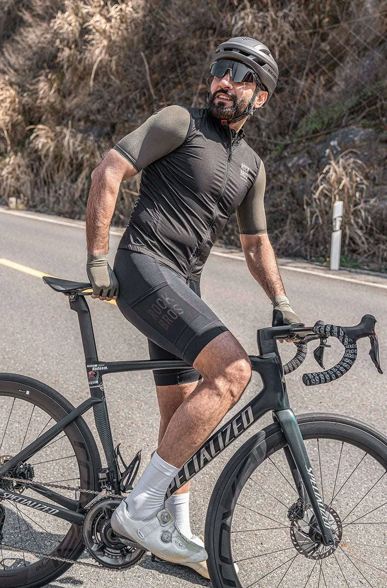 Men’s Cycling Shorts with Pockets Breathable Quick-Dry Anti-Slip Grip-RK1009D / Asian M(EUR S)