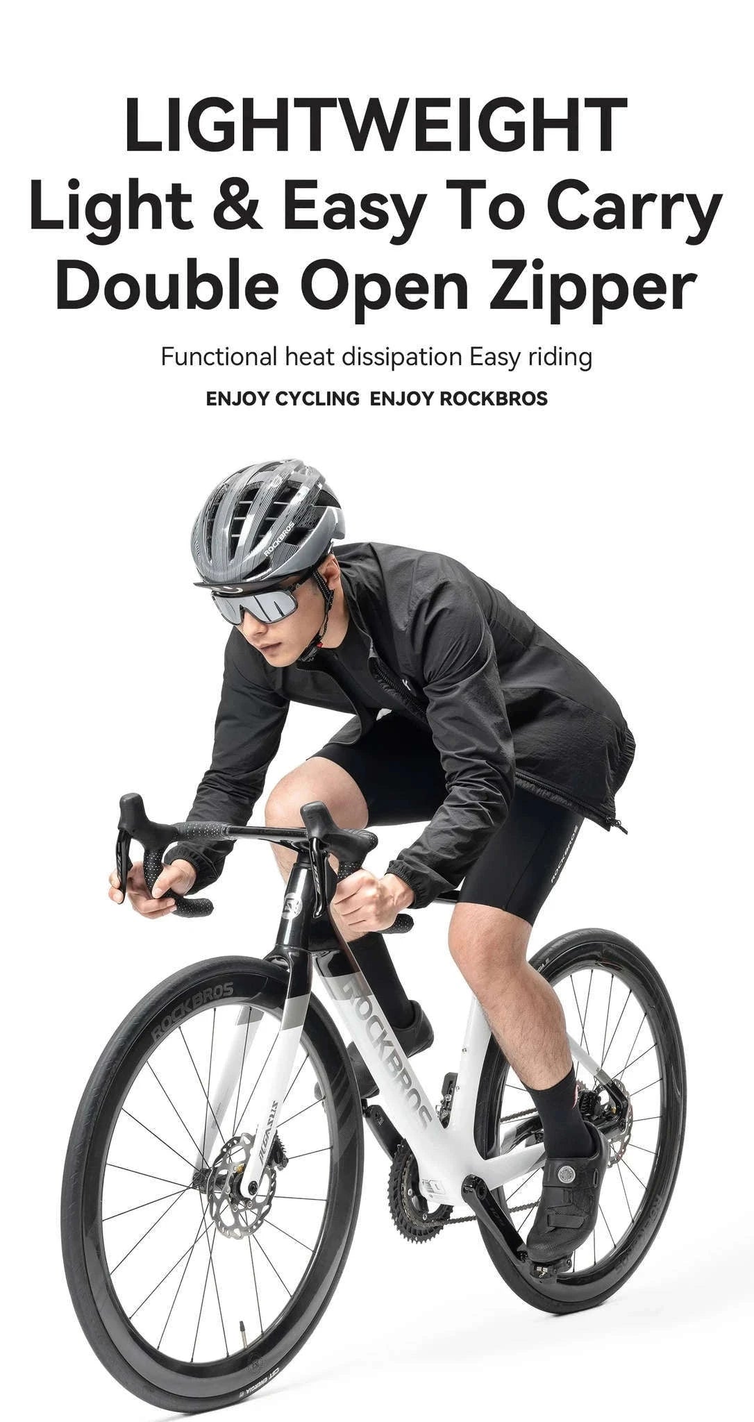 Men’s Cycling Windproof Jacket Lightweight Breathable Reflective Coat-YPW071-CF / EUR M