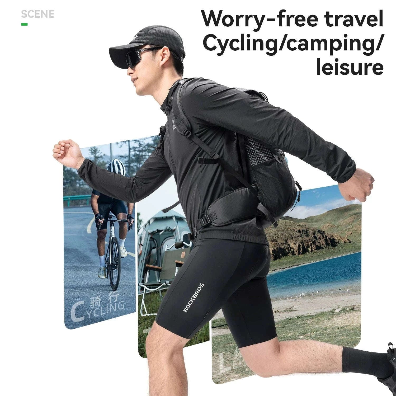 Men’s Cycling Windproof Jacket Lightweight Breathable Reflective Coat-YPW071-CF / EUR M