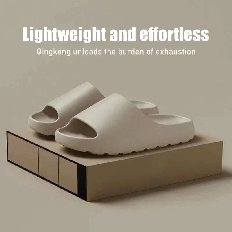 Men's EVA Non-Slip Slippers – Lightweight Everyday Comfort-Beige / 43-44