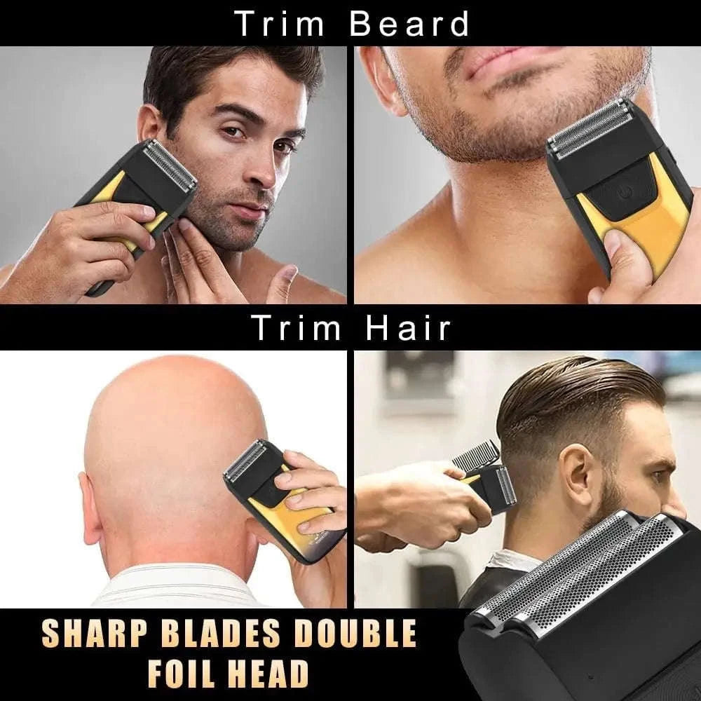 Men’s Hair Clipper & Beard Trimmer Kit with Titanium Blades-1 pc T9 (Gold) / United States