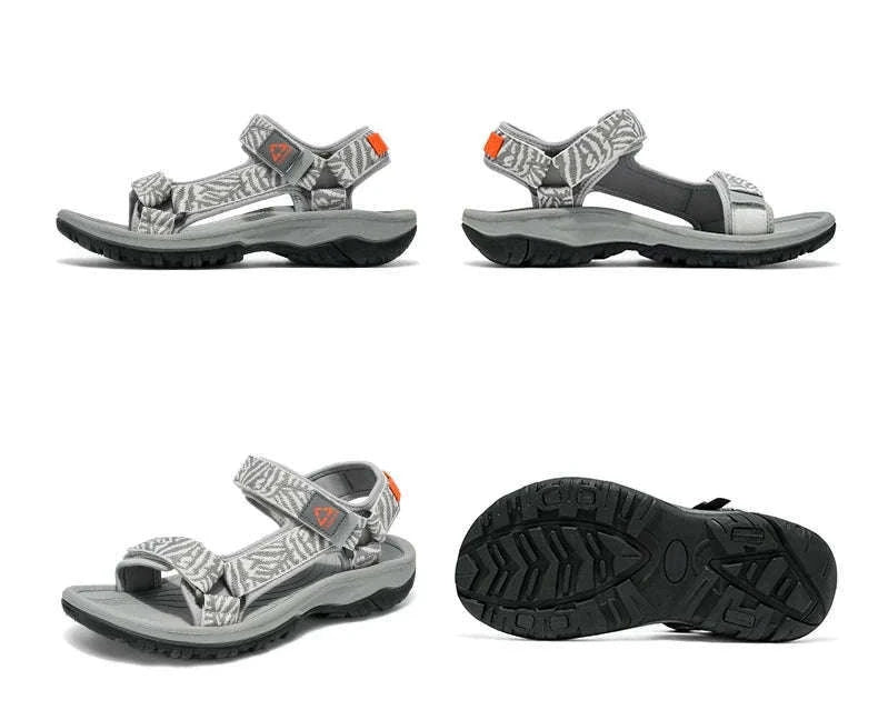 Men's Hiking Sandals Lightweight Breathable Open-Toe Casual Beach Shoes-Black / 45