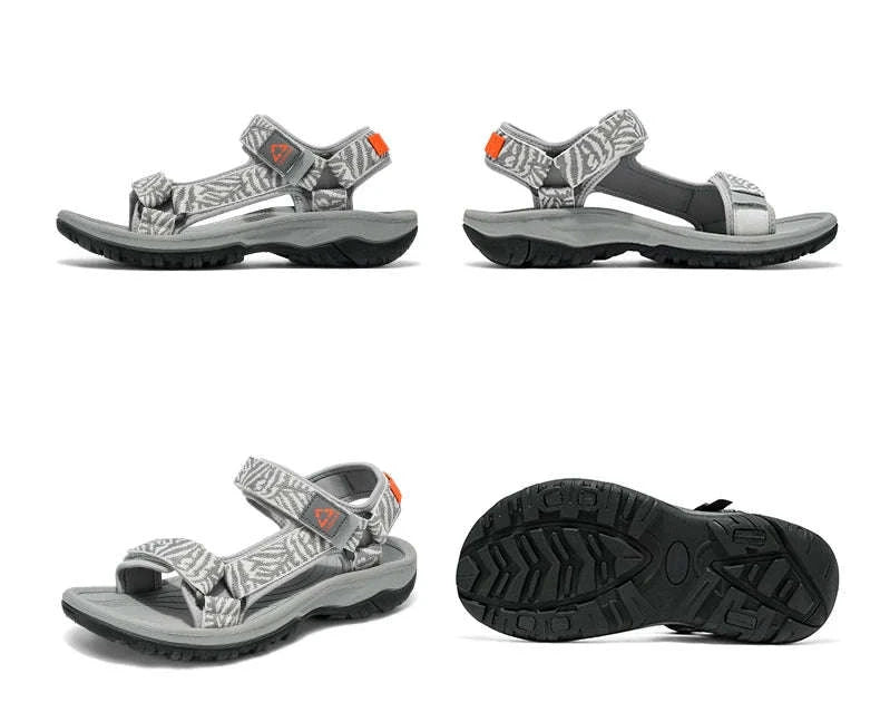 Men's Hiking Sandals Lightweight Breathable Open-Toe Casual Beach Shoes-Black / 45