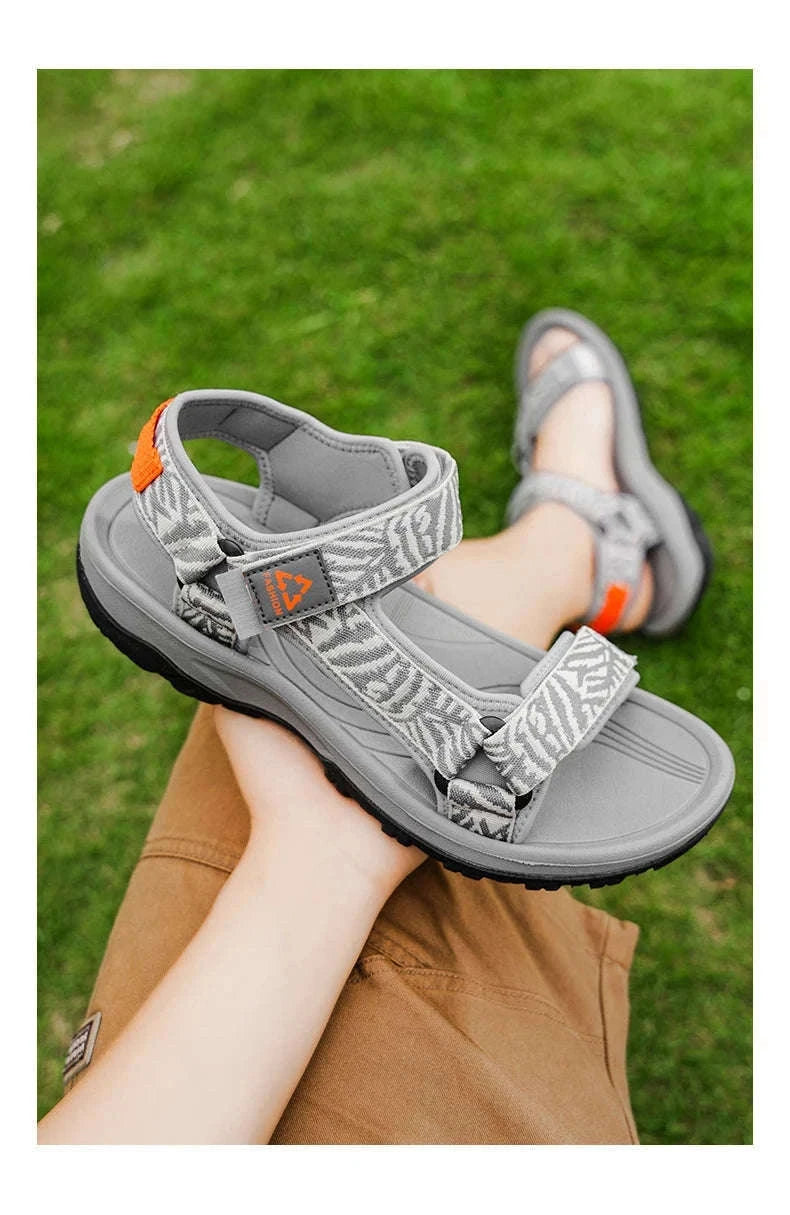 Men's Hiking Sandals Lightweight Breathable Open-Toe Casual Beach Shoes-Black / 45