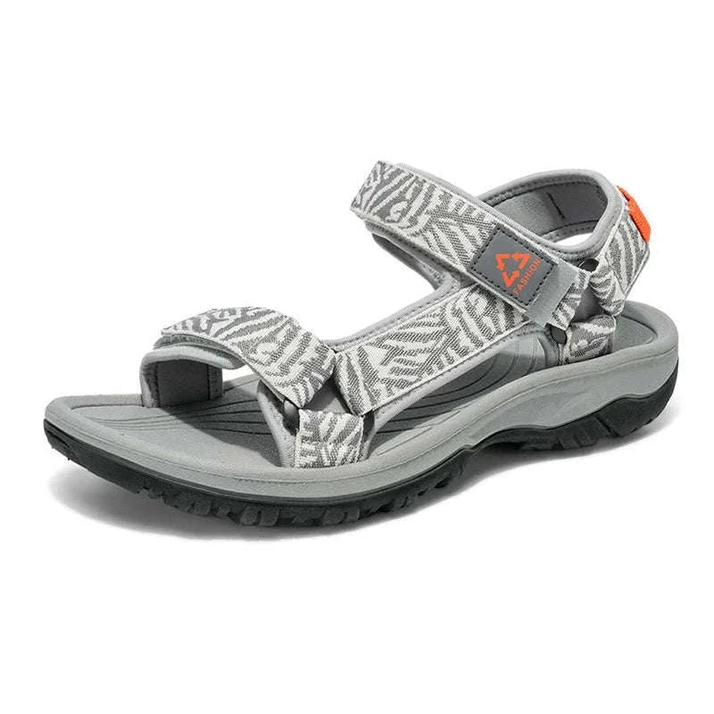 Men's Hiking Sandals Lightweight Breathable Open-Toe Casual Beach Shoes-Black / 45