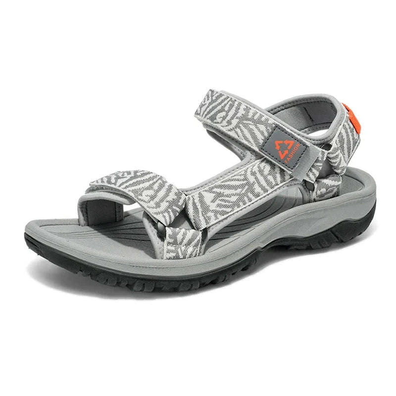 Men's Hiking Sandals Lightweight Breathable Open-Toe Casual Beach Shoes-Black / 45