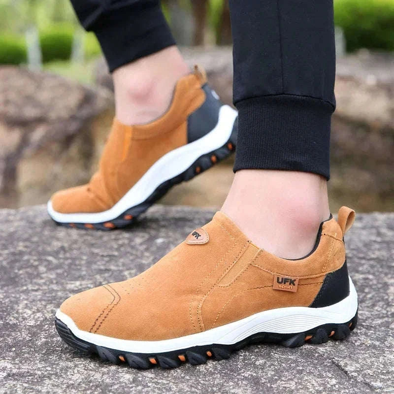 Men's Hiking Shoes Non-Slip Slip-On Sizes 38-50-005black / 38
