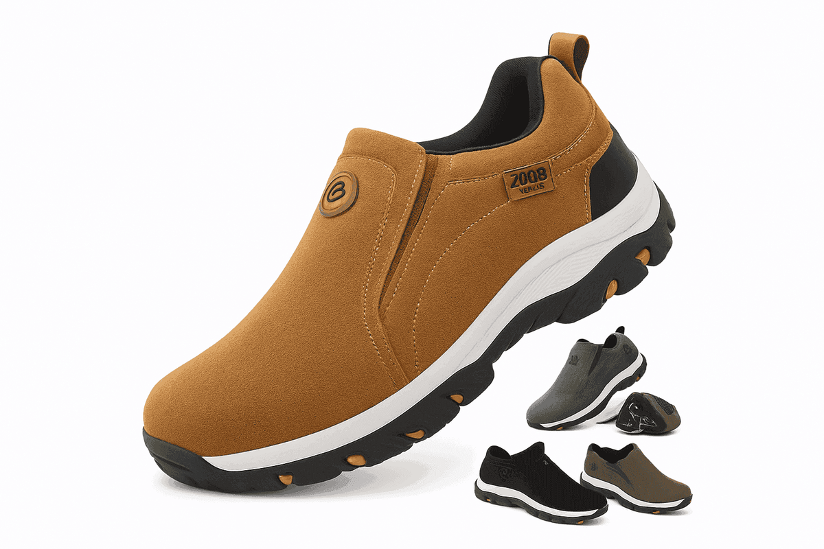 Men's Hiking Shoes Non-Slip Slip-On Sizes 38-50-005black / 38