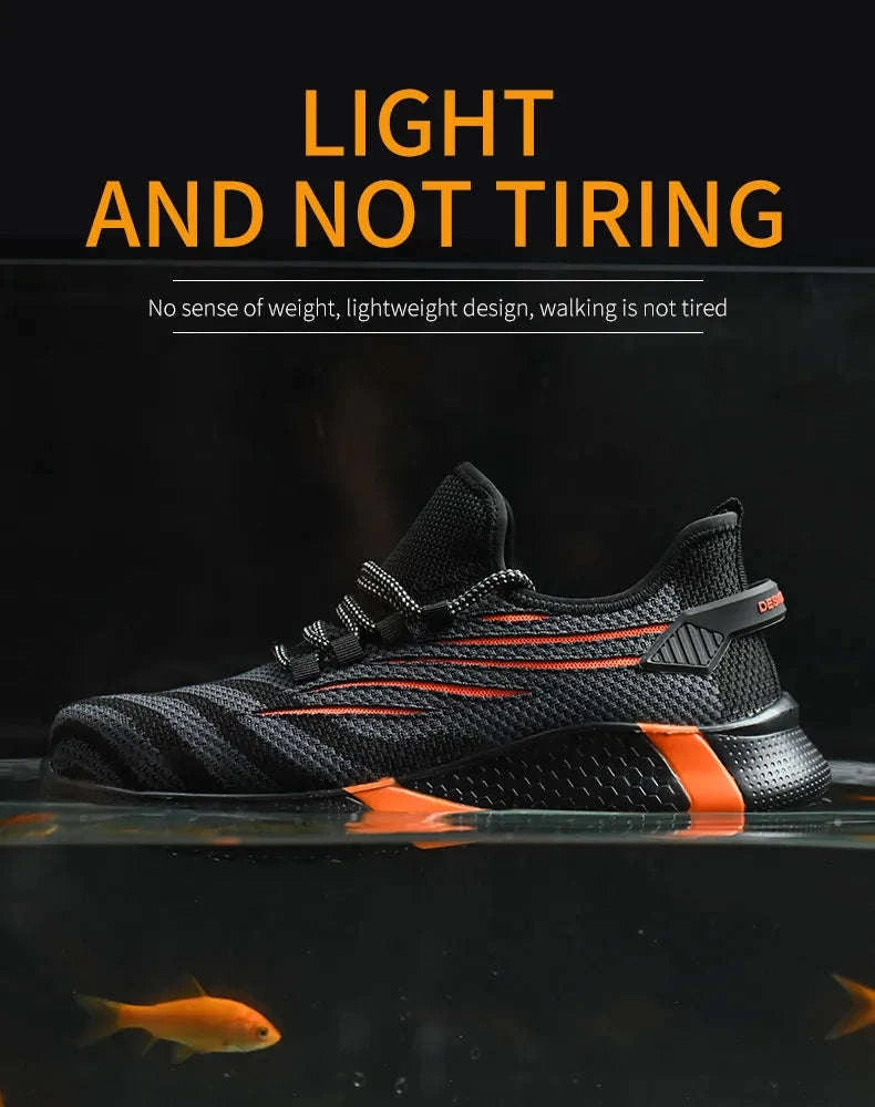 Men's Indestructible Work Safety Shoes-FZ55-Blue / 43