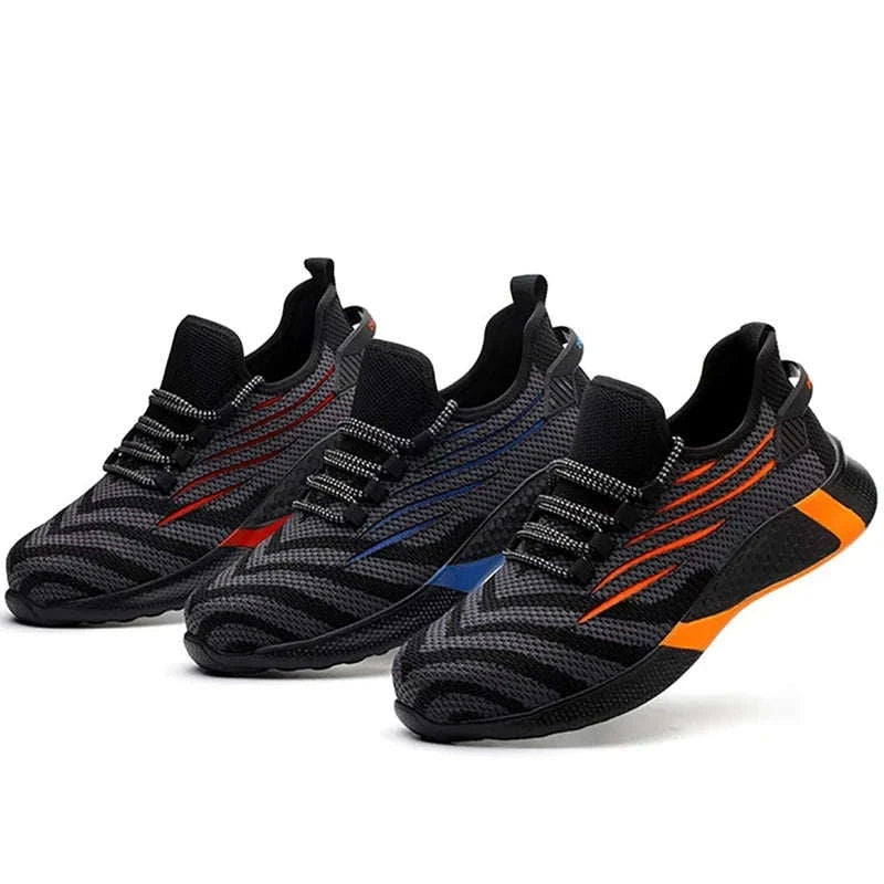 Men's Indestructible Work Safety Shoes-FZ55-Blue / 43