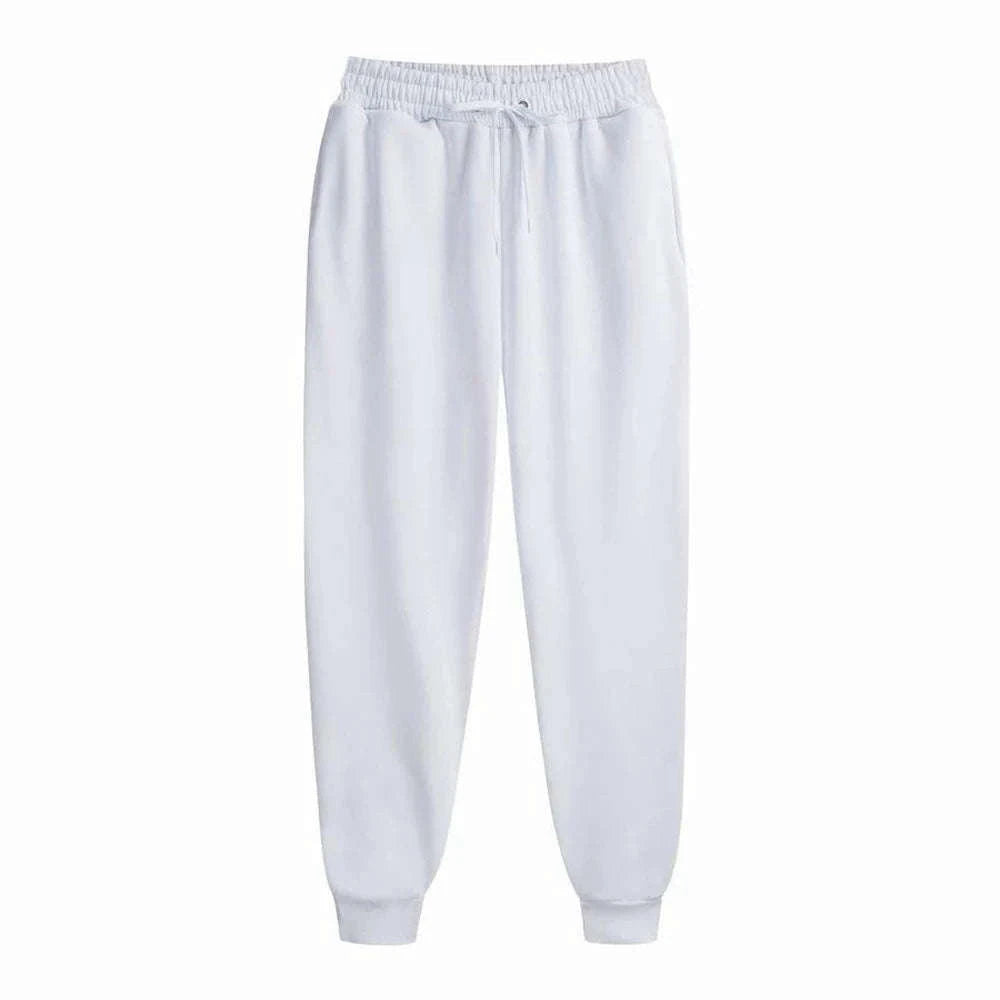 Men's Jogger Pants for Casual Workouts and Everyday Wear-White / XXL