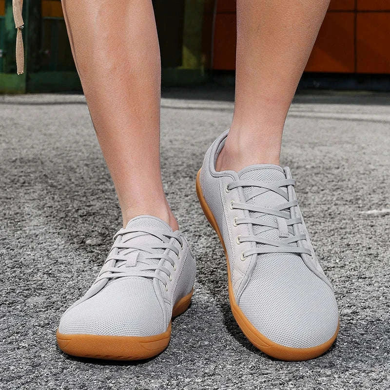 Men's Lace-Up Lightweight Breathable Mesh Casual Sports Shoes-GRAY / 39
