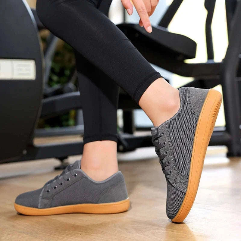 Men's Lace-Up Lightweight Breathable Mesh Casual Sports Shoes-GRAY / 39
