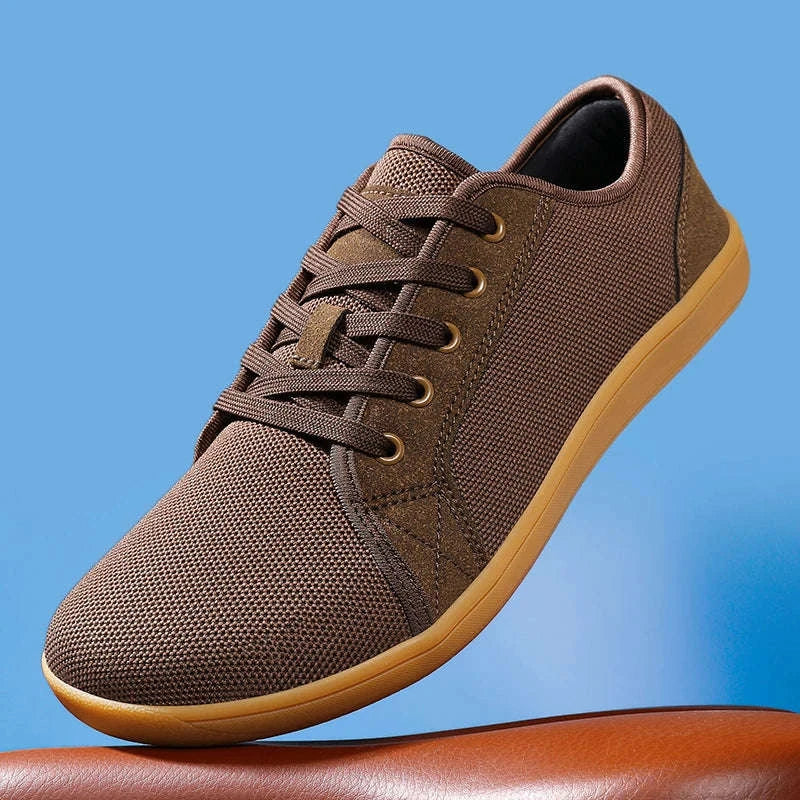 Men's Lace-Up Lightweight Breathable Mesh Casual Sports Shoes-GRAY / 39