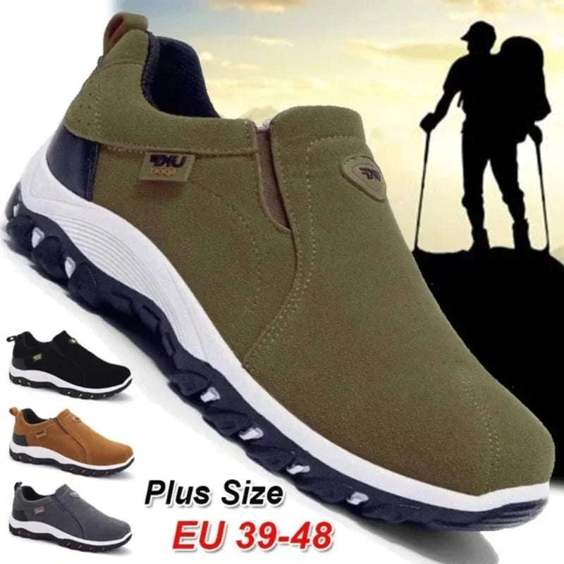 Men's Large Size Outdoor Sports Shoes-005-black / 48