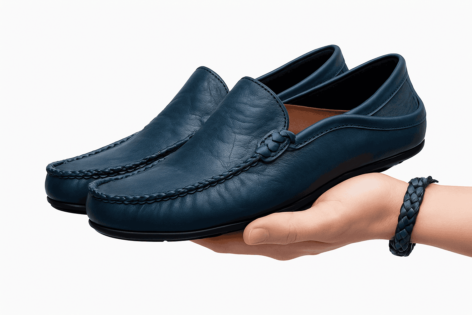 Men's Leather Slip-On Loafers Plus Size 37-47-black / 46