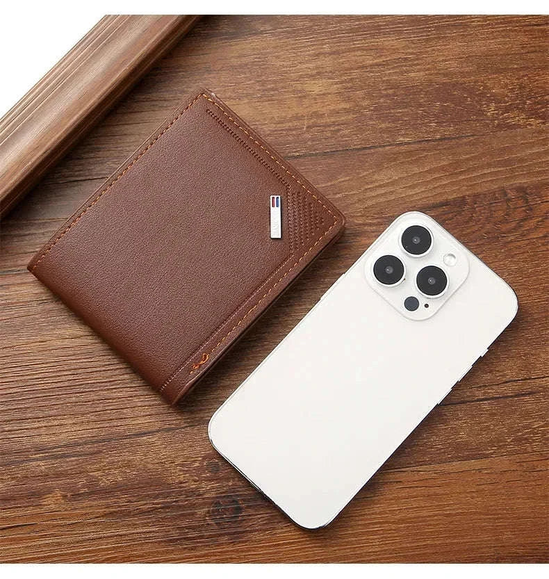 Men's Leather Wallet-Brown