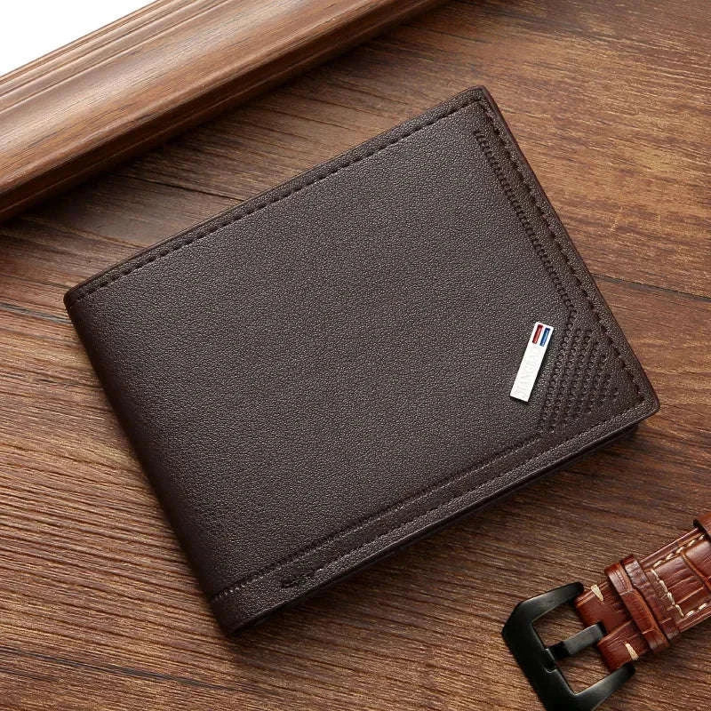 Men's Leather Wallet-Brown