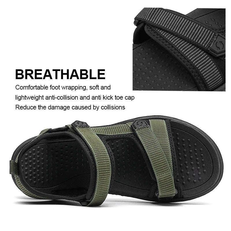 Men's Lightweight Casual Beach Sandals-Green / 45