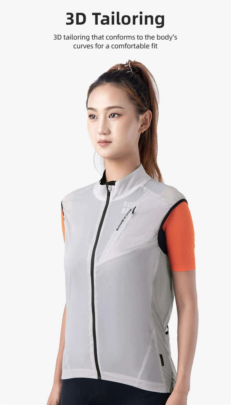 Men’s Lightweight Windproof Cycling Vest with Portable Storage-MJ001 / Asian XL