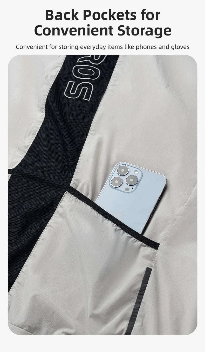 Men’s Lightweight Windproof Cycling Vest with Portable Storage-MJ001 / Asian XL