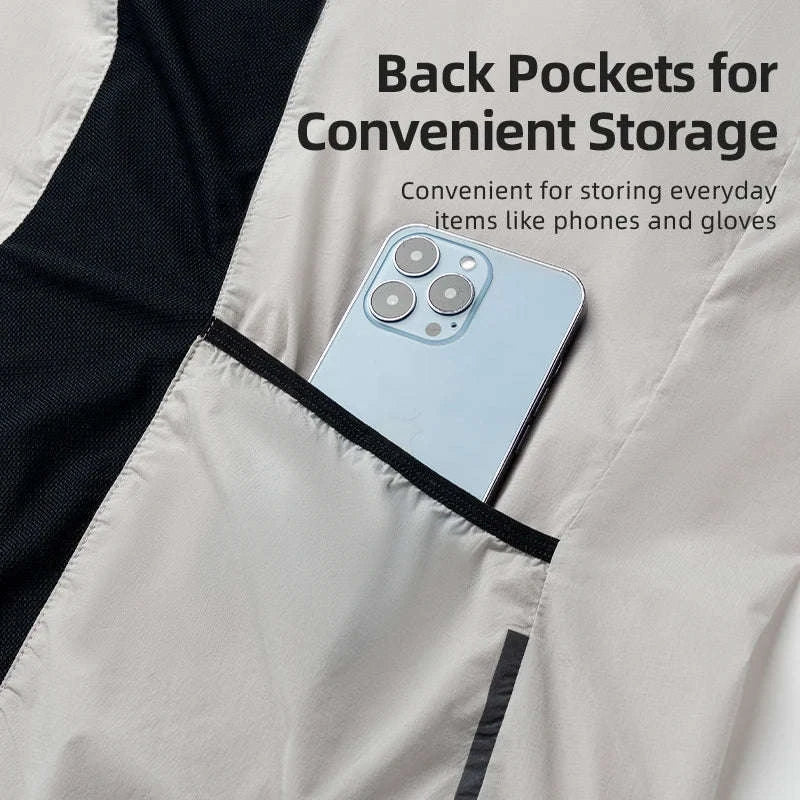 Men’s Lightweight Windproof Cycling Vest with Portable Storage-MJ001 / Asian XL