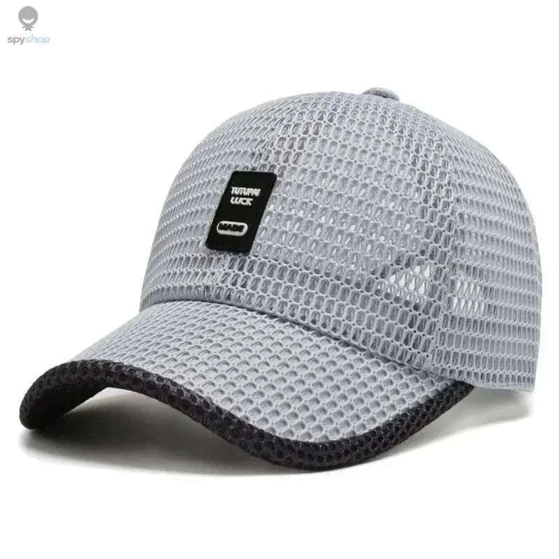 Men's Mesh Baseball Cap for Breathable Summer Comfort-Navy Blue
