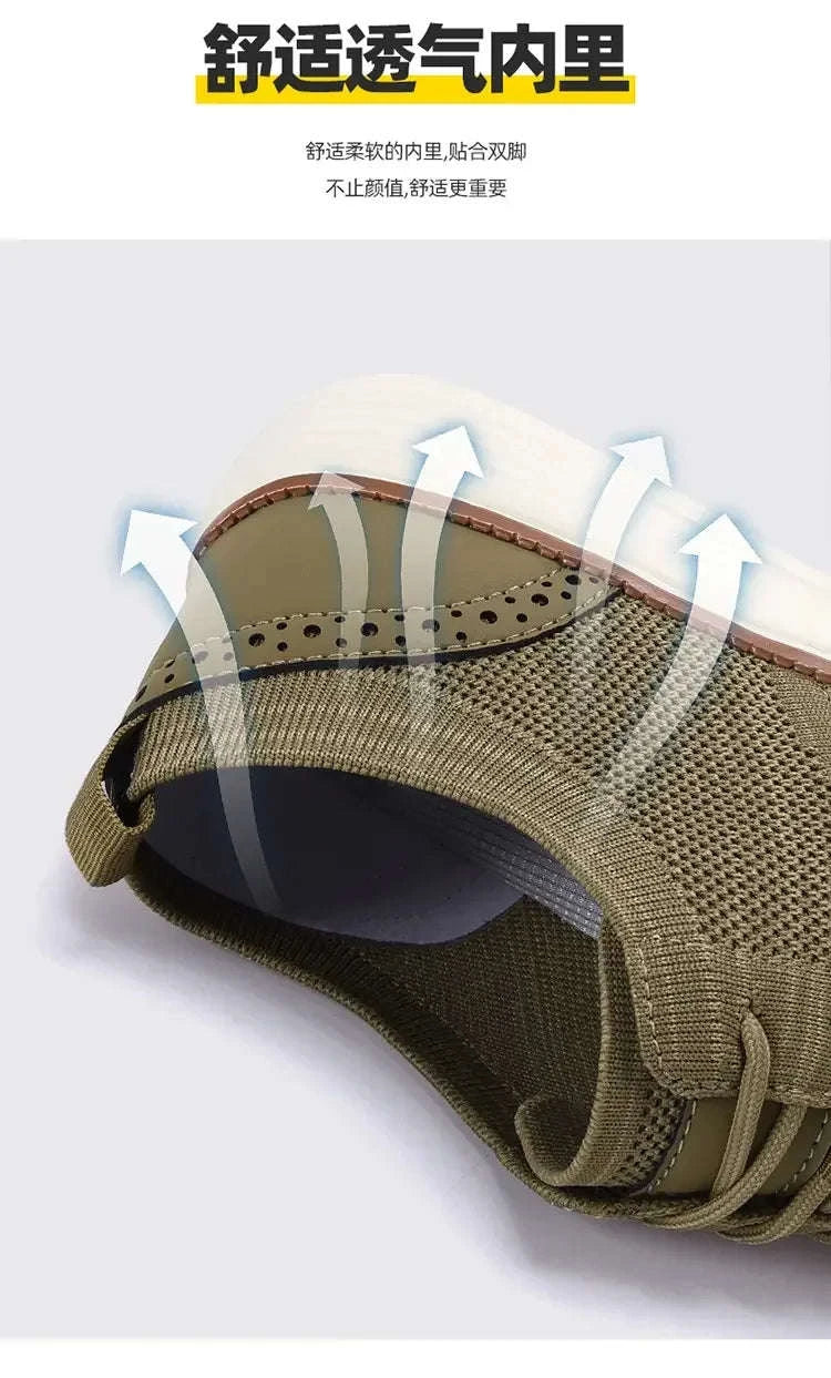 Men's Mesh Casual Sports Shoes, Anti-Slip Low-Cut Lace-Up Shoes-Blue / 46