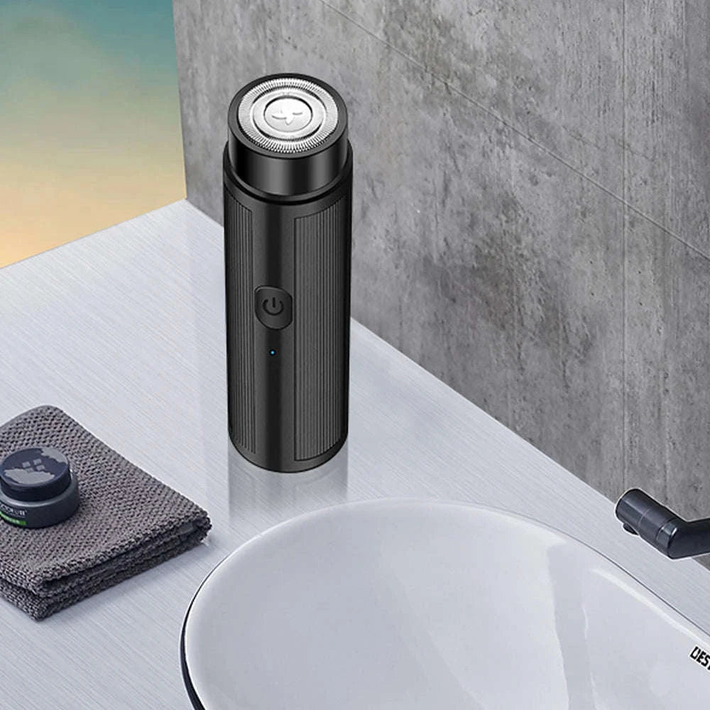 Men’s Mini Electric Shaver – Portable Rechargeable Razor-Blue set