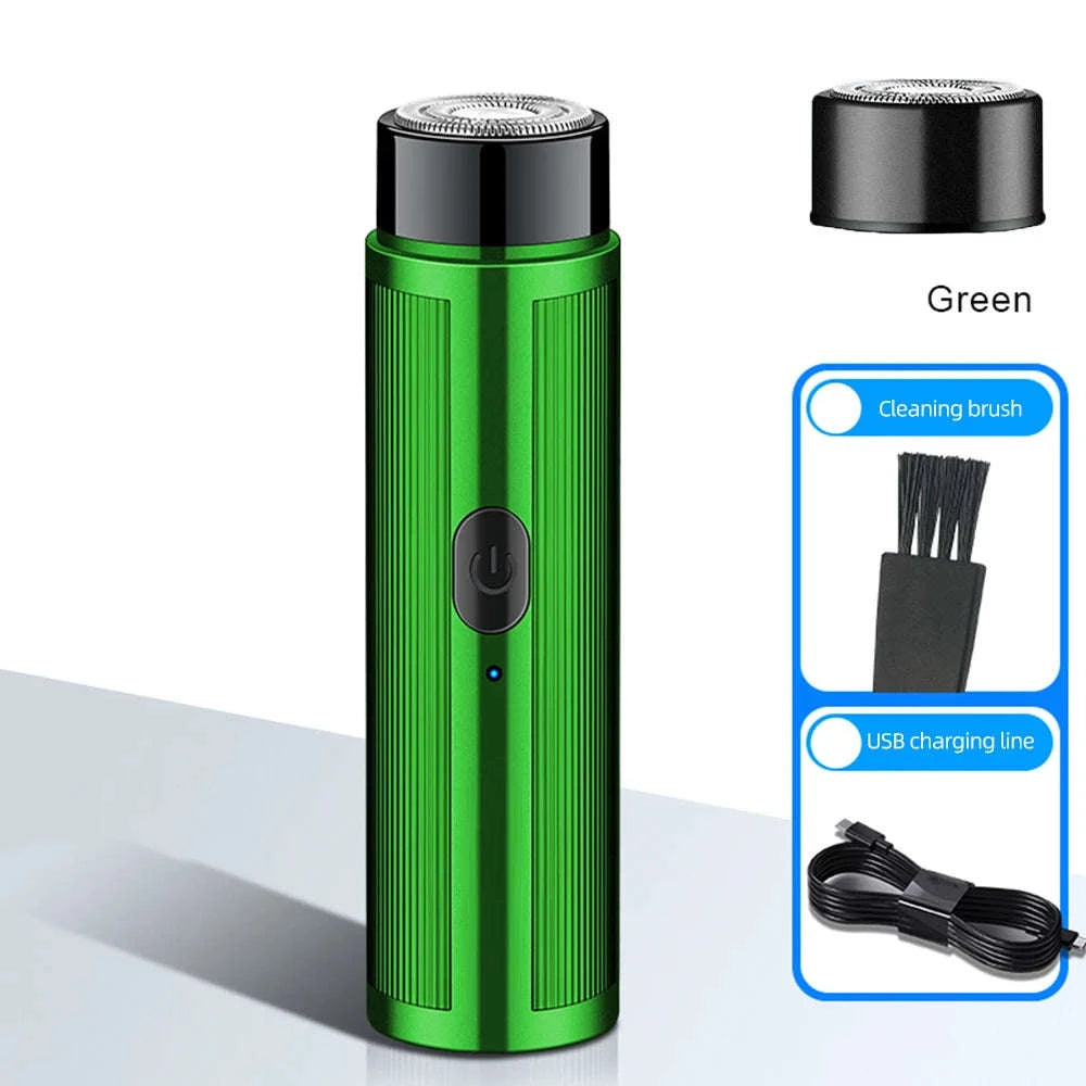 Men’s Mini Electric Shaver – Portable Rechargeable Razor-Blue set