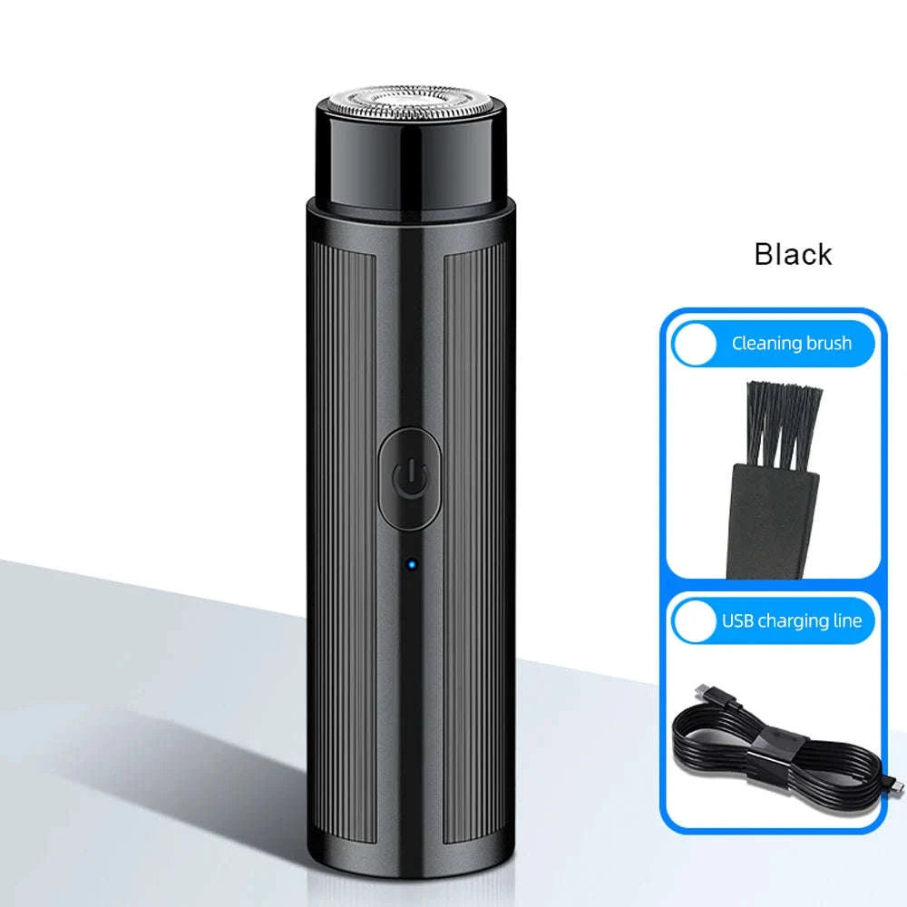 Men’s Mini Electric Shaver – Portable Rechargeable Razor-Blue set