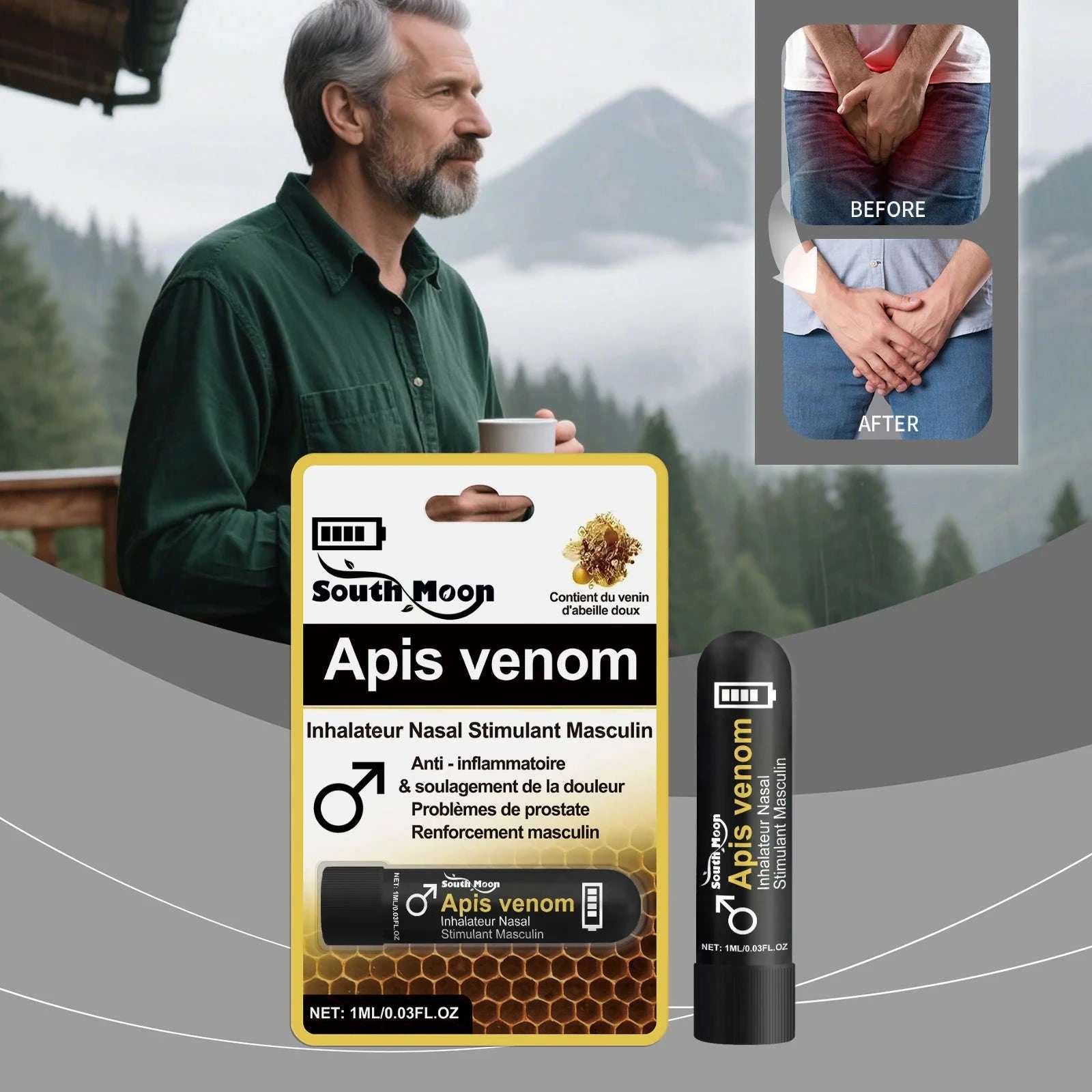 Men's Nursing Nasal Sniffing Stick for Gentle Daily Inhalation-1PC