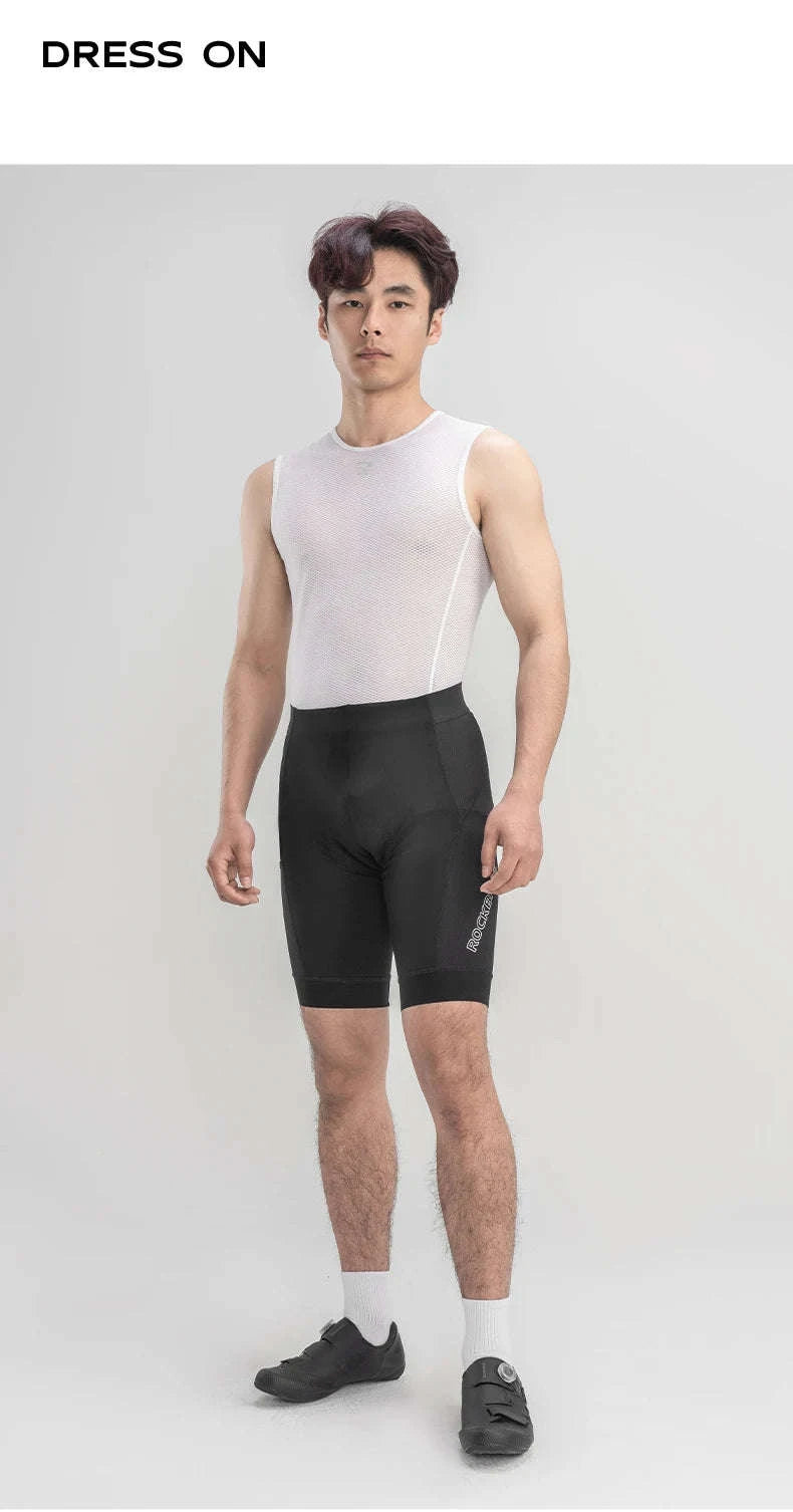 Men’s Padded Cycling Shorts Quick Dry Breathable Bike Tights-YDDK002 / Asia XXL(EUR XL)
