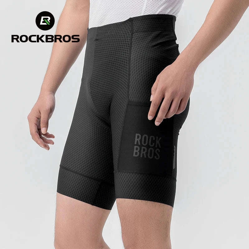 Men’s Padded Cycling Shorts Quick-Dry Breathable Bike Tights-YDDK004-1 / Asia S(EUR XS)